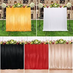 Polyester Stoff Backdrop Curtain Stage Hintergrund Drapieren Hochzeit Party Deko - Bild 1 von 37
