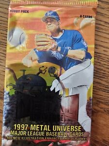 1997 Fleer Skybox Metal Universe Major League Baseball 7 Unopened Packs