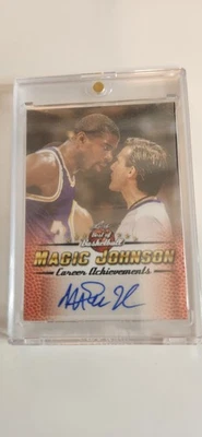 Leaf Magic Johnson Best Professional Achievements 2017 #BBCAA-MJ2 Auto Lakers SD1 Foto 1 de 2