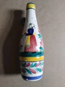 Quimper Pottery Bottlle Antique & Collectable - Picture 1 of 3