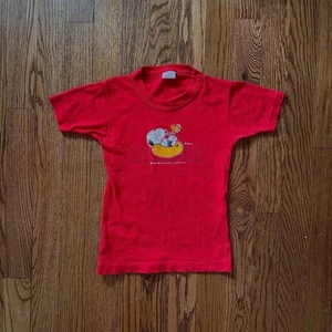 Vintage Red Snoopy Peanuts Ringer T-Shirt 4-5yrs - Picture 1 of 2