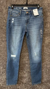 Sonoma Skinny Jeans 12L 12x32 MIdrise Distressed Stretch Blau Denim - Bild 1 von 17