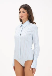 PATRIZIA PEPE Damen Body Langarm Bluse Body Mit Streifenmuster Herbst - Picture 1 of 5