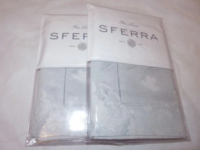 2 Sferra Lizana Blue 3494 Standard Shams - Image 1 of 4