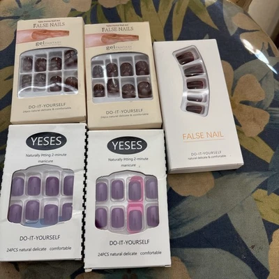 5 packages of NEW Glue or Press on Nails - Image 1 of 4