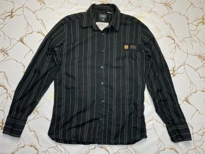 G-Star Raw Men Black Striped New Luxor Type Shirt Shirt Long Sleeves Size Large - Image 1 of 4
