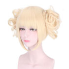 My Hero Academia Himiko Toga Cosplay Wig Anime Role Play Messy Buns Hair Wigs