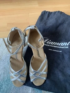 Diamant Damen Frauen Tanzschuhe 035-077-013 silber Größe 2 1/2 = 35 - Bild 1 von 5