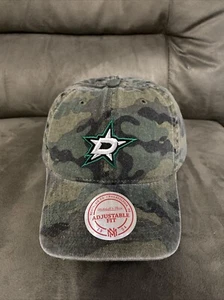 NWT Dallas Stars Hat Mitchell & Ness Camo Adjustable Strap NHL Cap OSF - Picture 1 of 6