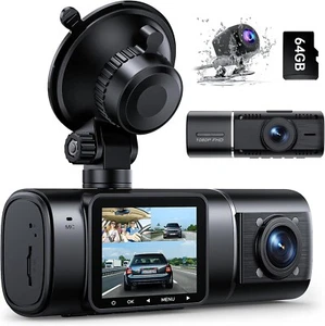 Car Dashcam 1080P Camera Parking Monitoring Motion G Sensor 64GB SD Card B222 - Picture 1 of 7