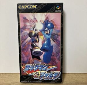 Rockman & Forte (Mega Man & Bass) with Box and Manual Japanese Super Famicom