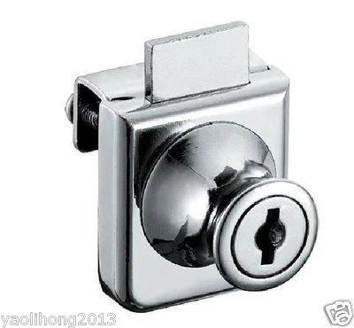 2PCS Cabinet Display Case Showcase Single Glass Door Lock - Image 1 of 3