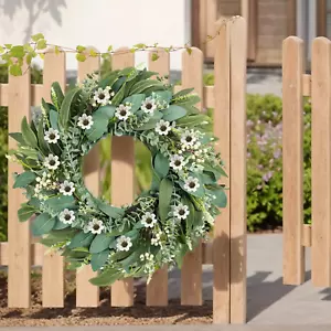 26 Inches Large Eucalyptus Spring Wreaths for Front Door,Artificial Greenery Sum - Picture 1 of 12