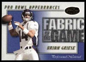 2000 Leaf Certified Fabric of the Game Brian Griese 0574/1000 Denver Broncos - Picture 1 of 2