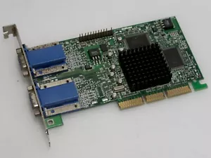Matrox Millenium G450 DUAL HEAD, 32MB, 64 BIT, AGP 2x/4x, G45FMDHA32DB - WORKING - Picture 1 of 4