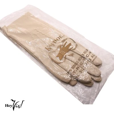 Guantes KayDoe Vintage Bronceados Elastizados Nylon Paquete Original Longitud Muñeca - Hey Viv Foto 1 de 4