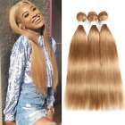 Brazilian Straight Hair Bundles Blonde Brown  Hair Weave Bundles Hair Extensions