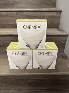 Chemex Coffee Filters Bonded Pre-Folded Squares (FS-100) X 3 Ready To ship - Picture 1 of 1