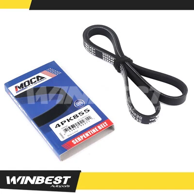 Serpentine Belt 4PK855 for Hyundai Elantra Kia Soul Subaru Forester Volkswagen - Image 1 of 4
