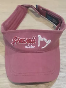 Cappello berretto regolabile HAWAII ALOHA rosso LOGO SHAKA VISIERA SOLE PISCINA GOLF SPIAGGIA SURF - Foto 1 di 4