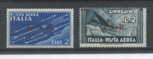 RSI E LUOGOTENENZA 1943 N.123/II e N.125/II ** CERT. - Picture 1 of 1