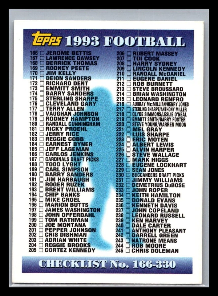 Topps Football # 221 1993 - 440 - ¡Elige tu tarjeta! Foto 1 de 1