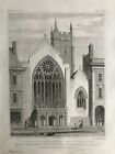 1822 Antique Print; St Mark's Church /Mayor's Chapel, Bristol after Edward Blore