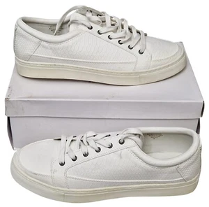 Kurt Geiger London Herren Ripon Kleid Trainer weiß flach EU 46 UK 12 MRP £69 - Bild 1 von 9