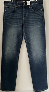 AMERICAN EAGLE flex+ original straight dark wash jeans Mens size 31x32 NWT - Picture 1 of 6