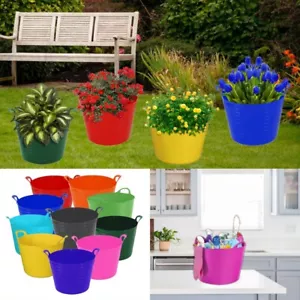 2 x 20 Liter FLEXI WANNE Aufbewahrung Tragetasche Futter Wasser Garten Trug - UK - Bild 1 von 18