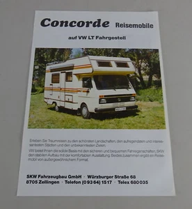 Prospektblatt / Broschüre SKW Concorde 600 XT auf VW LT 28 Stand ca. 1988 - Bild 1 von 2