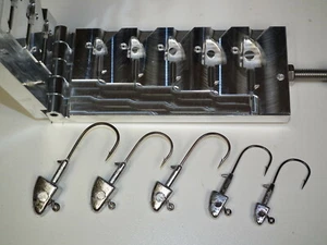 Saltwater Shad jig -3 mold 1/2,3/4,1,1.5,2oz 32786 CNC Swimbait - Picture 1 of 8