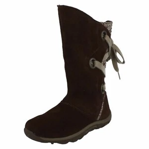 Girls Merrell Jungle Moc Lace Tie Back Mid Calf Length Boots - Picture 1 of 10