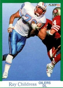 1991 Fleer Ray Childress Houston Oilers #58 - Picture 1 of 2