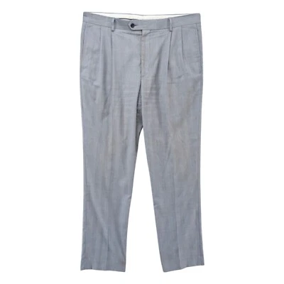 Daniel Cremieux Signature Pants Mens Grey Pleated Prince of Wales Check Sz 36x32 - Image 1 of 4