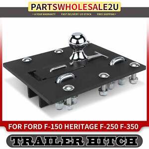 Over Bed Folding Ball Gooseneck Trailer Hitch for Ford F-150 80-12 F-250 80-99