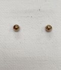 9ct Yellow Gold 375 Stud Earrings 0.39gm Simple Elegant Globe/Ball Design 4mm