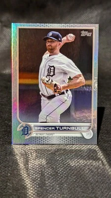 2022 Topps Series 1 #228 Spencer Turnbull Rainbow Foil Parallel Tigers  - Image 1 of 2