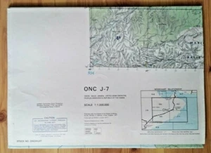 1977 - Oman Saudi Arabia Yemen UAE Operational Navigation Chart ONC J-7 41"x57" - Picture 1 of 8