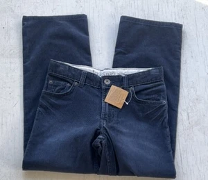 Lands’ End Boys Cotton Corduroy Blue Pants 8 Regular Adjustable Waistband NWT - Picture 1 of 12