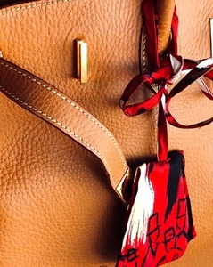 Hermes Paris Large Silk Clochette Mirror Charm RARE Unique Collectible NEW AUTH - Picture 1 of 13