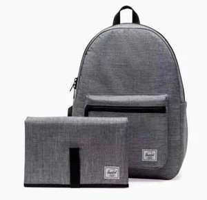Herschel Settlement Backpack Diaper Bag with Changing Pad Raven Crosshatch - Picture 1 of 7