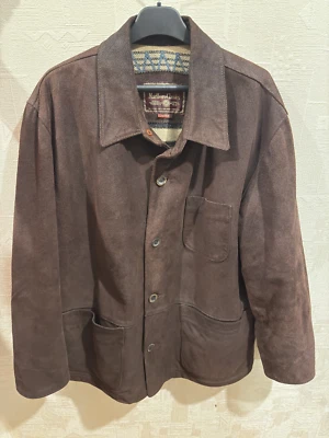 Chaqueta de Cuero DE Colección marlboro classics Para Hombre Grande Abrigo Marrón Forrado de Lana Foto 1 de 4