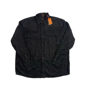 BOSS Lebop Denim Overshirt Jacket Black (Size XXL) - BNWT - Afbeelding 1 van 6
