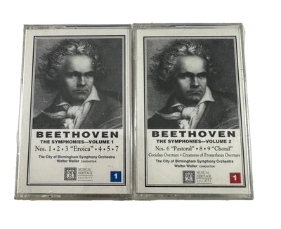 Ludwig van Beethoven The Complete Symphonies Volume 1 +2 Cassette Factory Sealed - Image 1 of 3