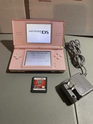 Nintendo DS Lite Handheld System Light Pink Includes Game And Charger Works - Image 1 of 4