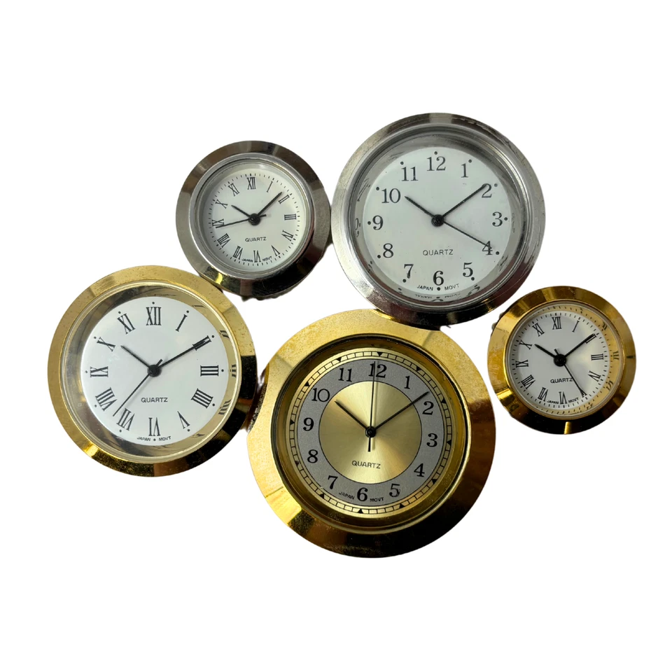 Clock Head Round Insert Clock Face Movement Head Choose Gold Silver Roman Arabic - Image 1 of 1