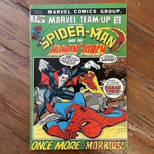 Marvel Team-Up Spiderman & The Human Torch #3 July 1972 Once More Morbius - Picture 1 of 10