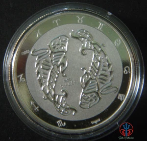 Tokelau Zodiac Pisces,2021 silver  Coin 1 oz in capsule - Imagen 1 de 1