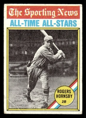 1976 Topps #342 Rogers Hornsby (HOF) - St. Louis Cardinals (Low Grade) - Image 1 of 2